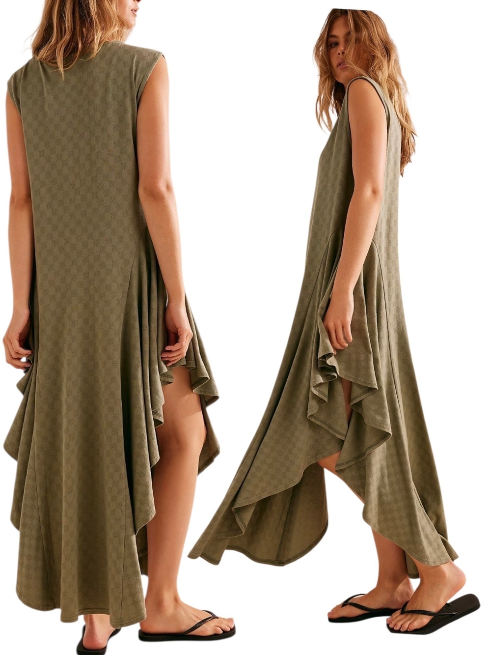 Free People Mia Midi High-Low Maxi Dress Sz Small - Picture 2 of 8